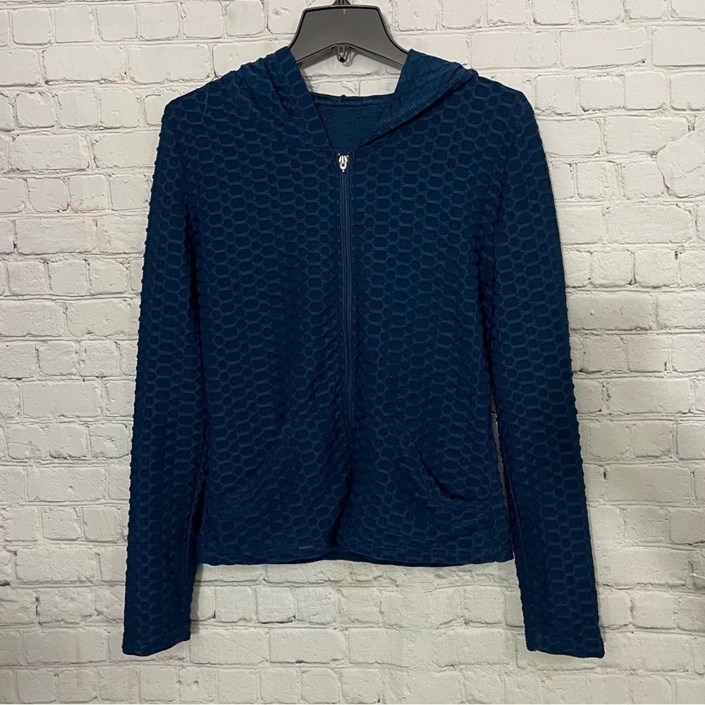 Navy Blue Zipper Workout Women’s Jacket X-Large